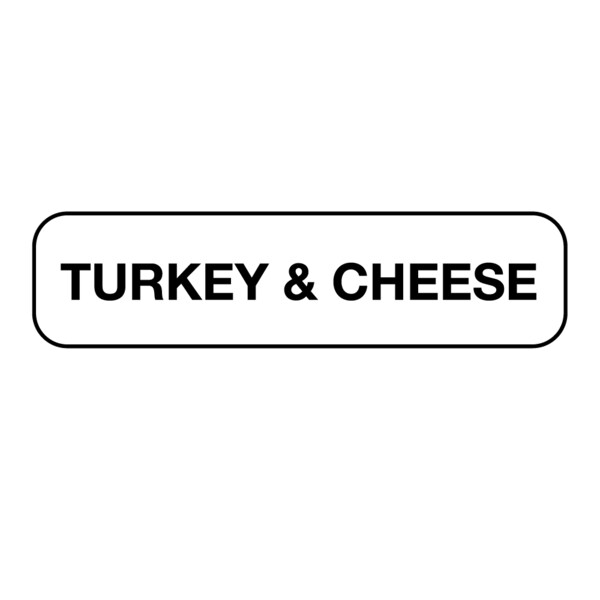 Nevs Turkey & Cheese Label 1/2" x 1-1/2" DIET-575 - main